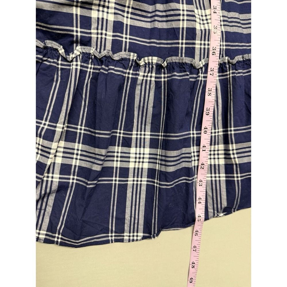 Hill House Home Louisa Nap Dress Navy Spring Plaid Tartan Smocked Sz M.MSRP $179 - Picture 6 of 11